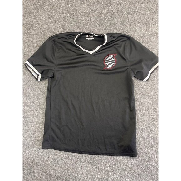 Ultra Game NBA Portland Trail Blazers Men's L Jersey V-Neck Mesh Short Sleeve - Picture 1 of 6